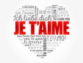 Je tÃ¢â¬â¢aime (I Love You in French) love heart